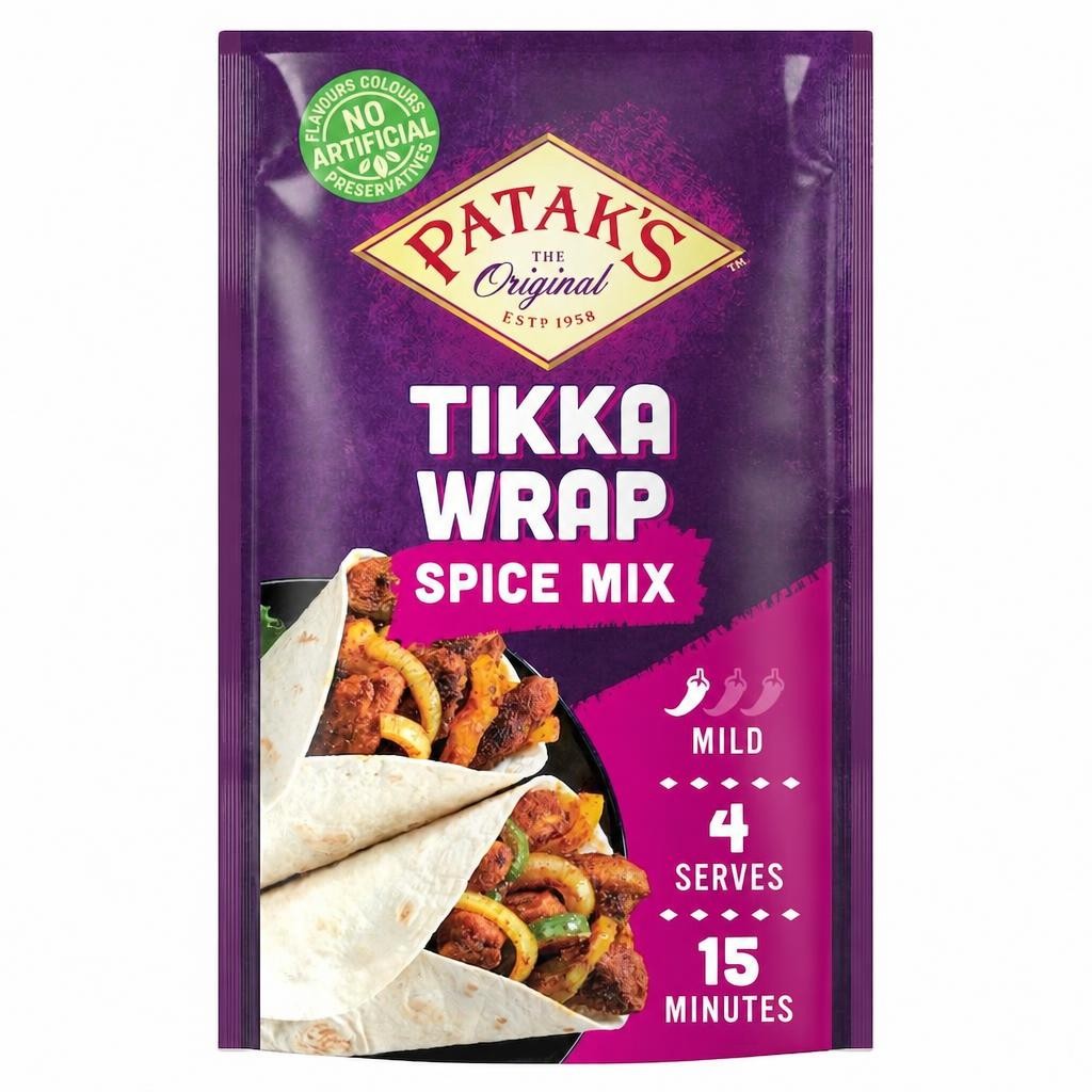 Patak's Tikka Wrap Spice Mix 25g.