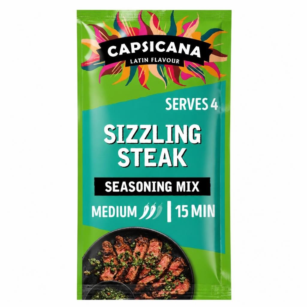 Capsicana Sizzling Steak Garlic Seasoning Mix Argentinian 28G
