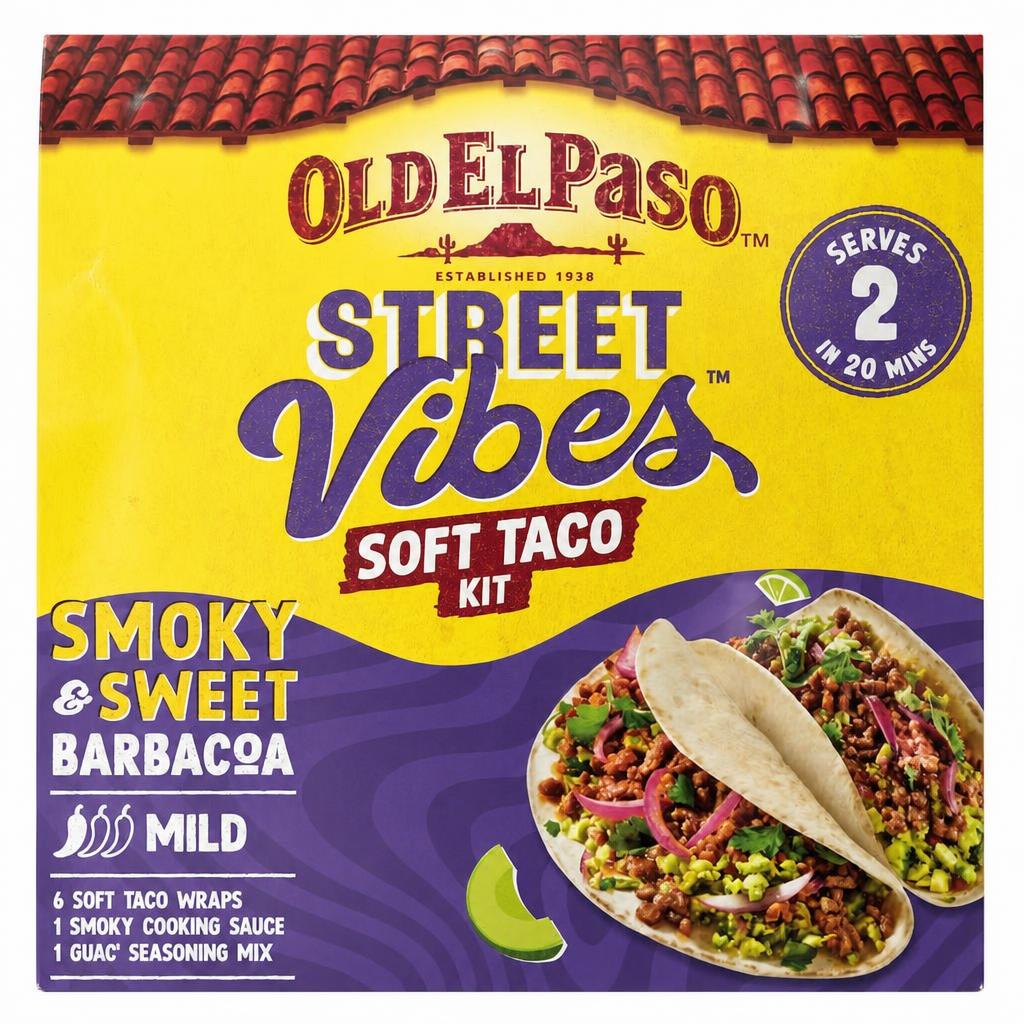 Old El Paso Soft Taco Street Vibes Barbacoa Meal Kit 255G