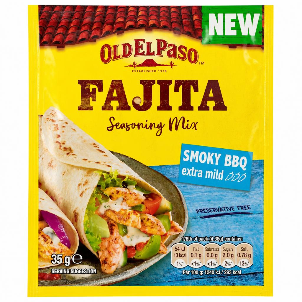 Old El Paso Fajita Smoky BBQ Extra Mild Seasoning Mix 35g