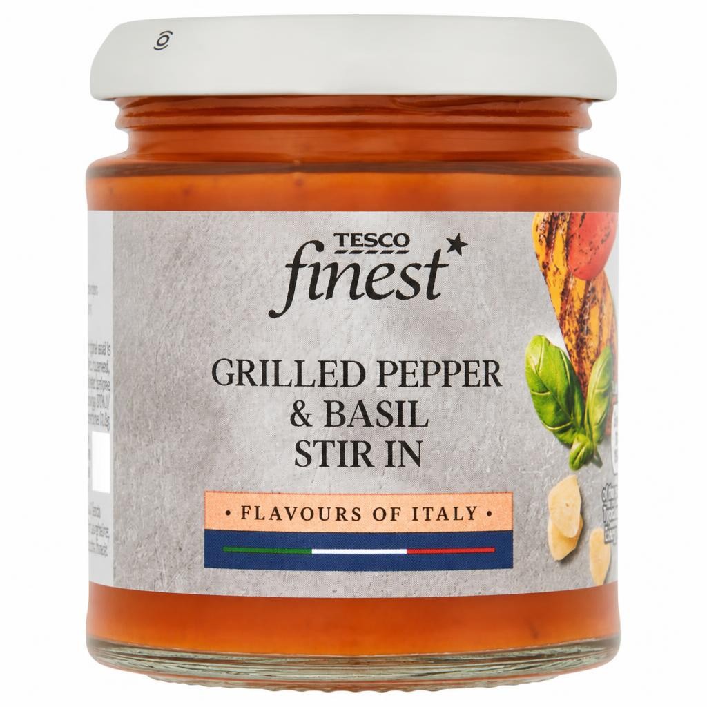 Tesco Finest Grilled Pepper and Basil Stir In 180g