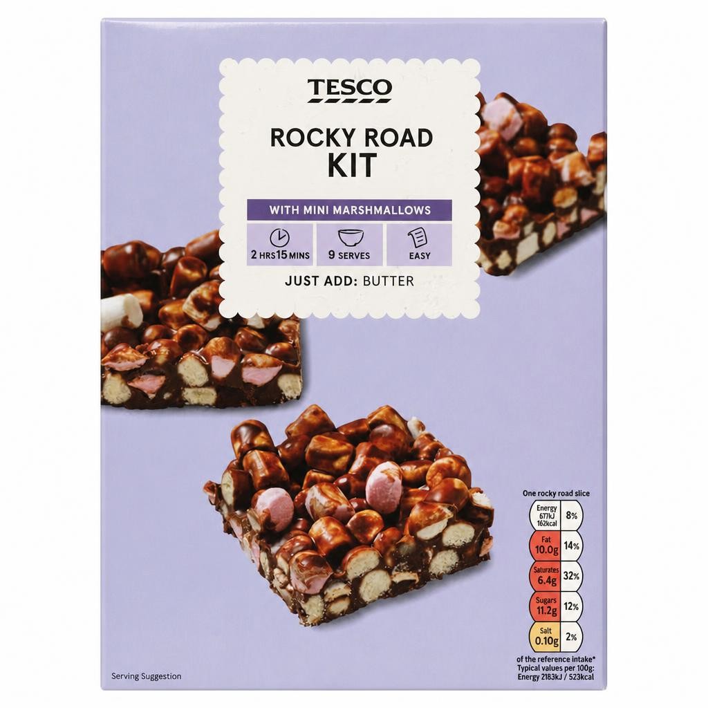 Tesco Rocky Road Traybake Kit 225g