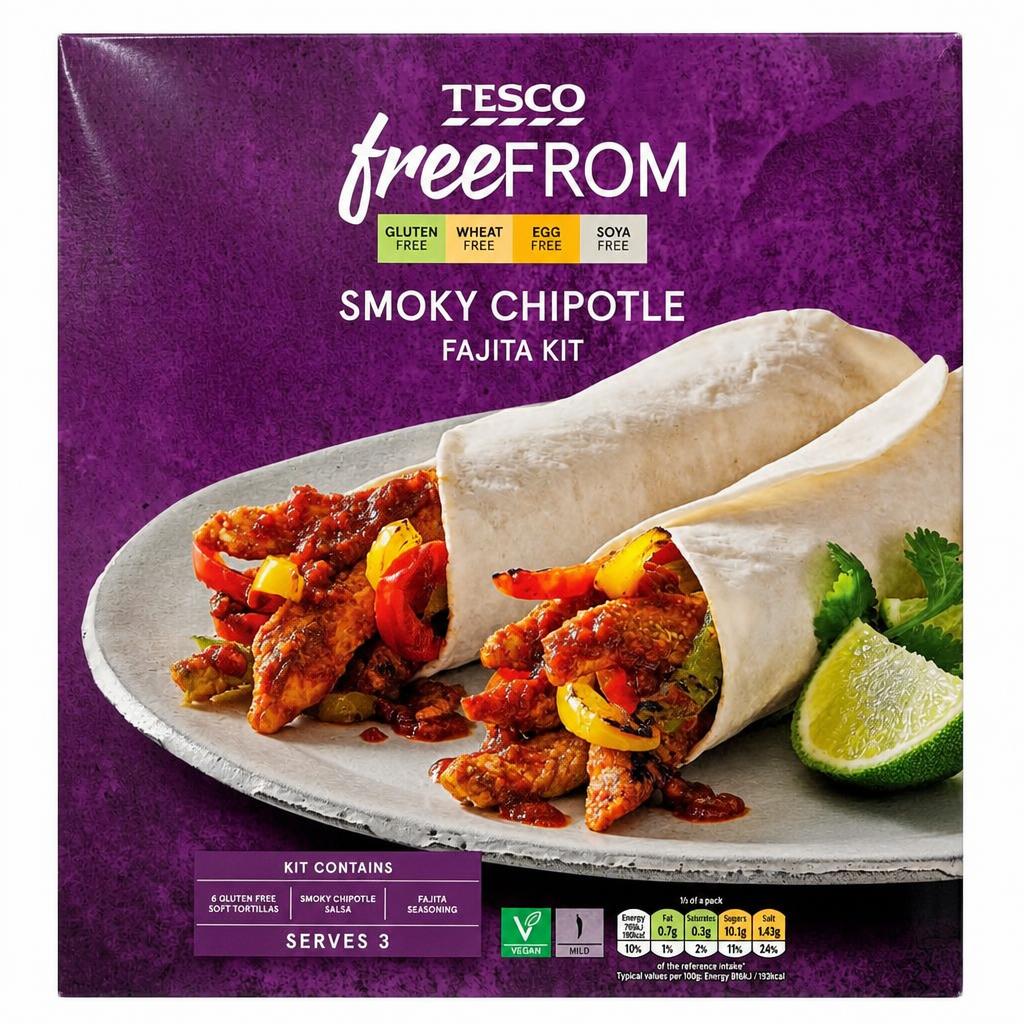 Tesco Free From Smoky Chipotle Fajita Kit 295g