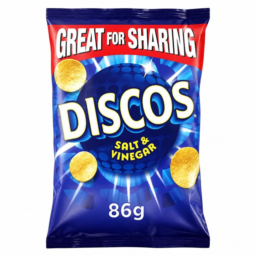 Discos Salt & Vinegar Sharing Crisps 86g