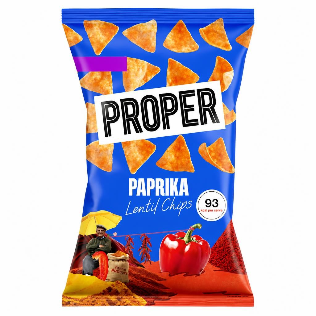 PROPER Paprika Lentil Chips 85g