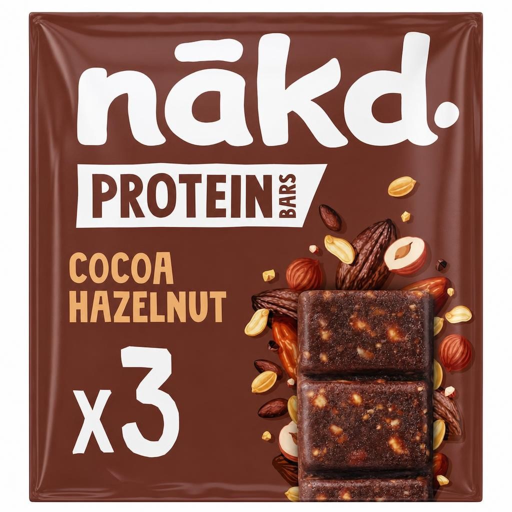 Nakd Protein Bars - Cocoa Hazelnut 3 x 45g