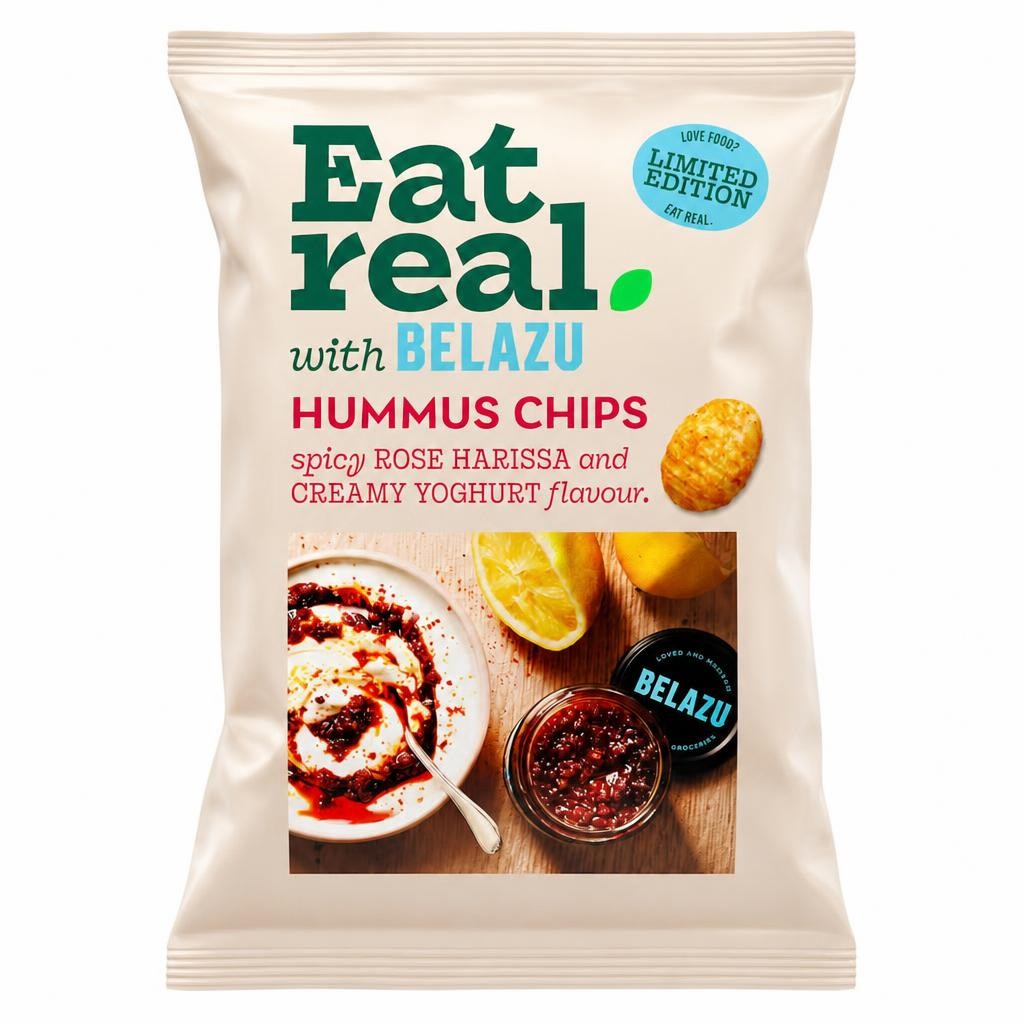 Eat Real Hummus Chips Rose Harissa & Natural Yogurt 110G