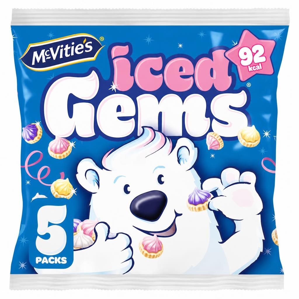 McVitie's Iced Gems Biscuits Multipack 5 x 23g