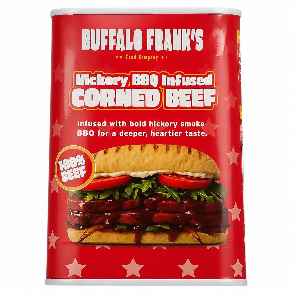 Buffalo Franks Hickory BBQ infused Corned Beef 340g