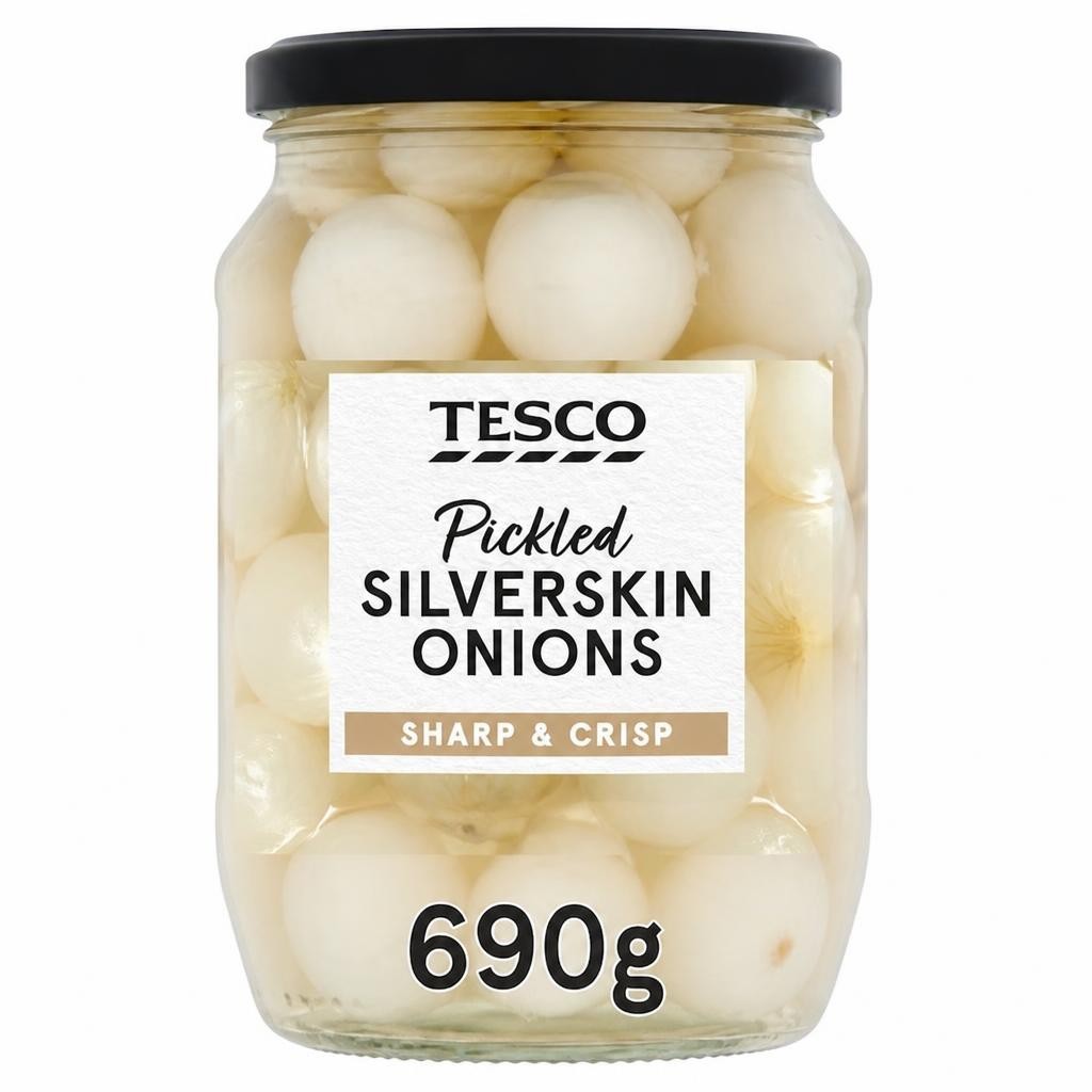 Tesco Pickled Silverskin Onions 690g