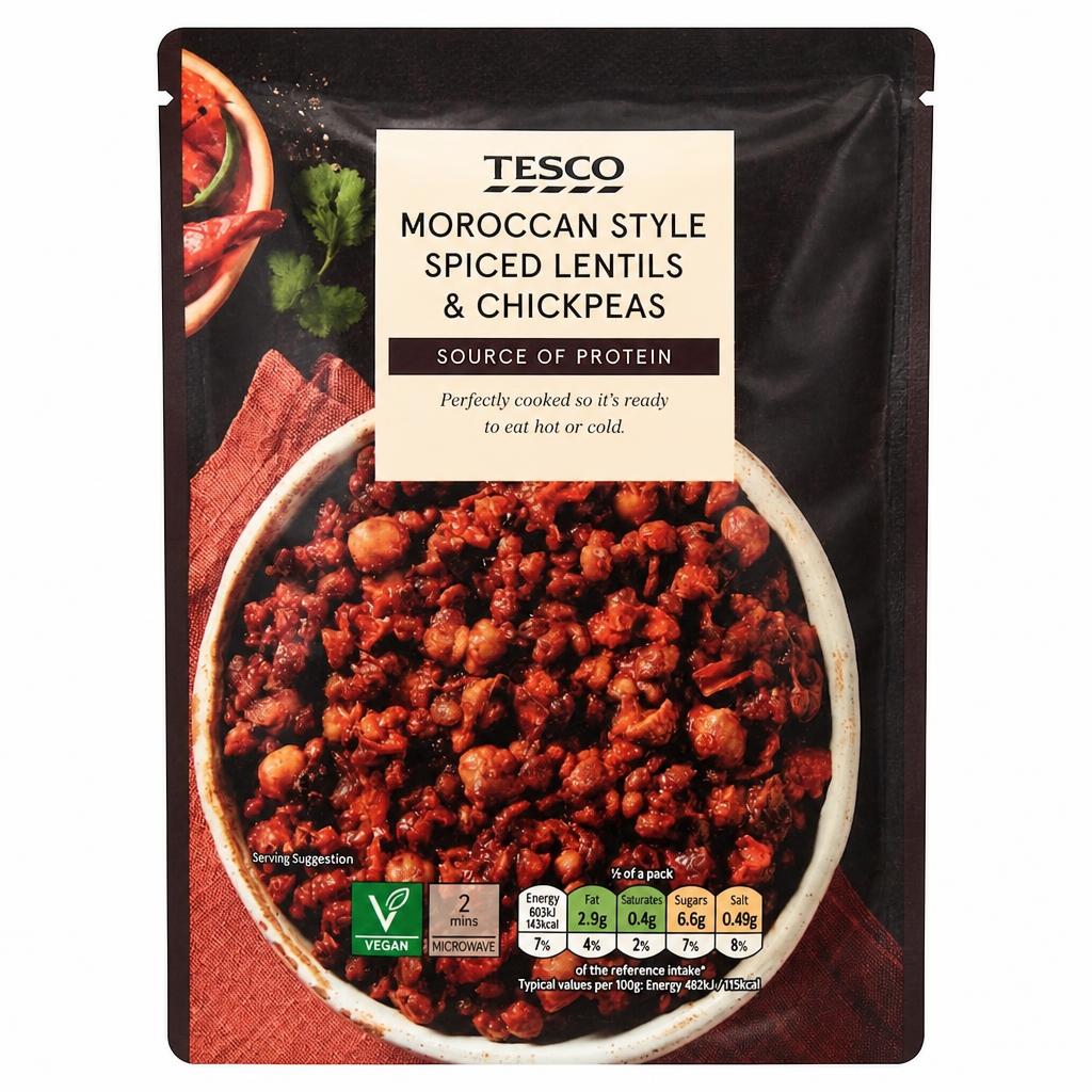 Tesco Moroccan Style Spiced Lentils & Chickpeas 250g
