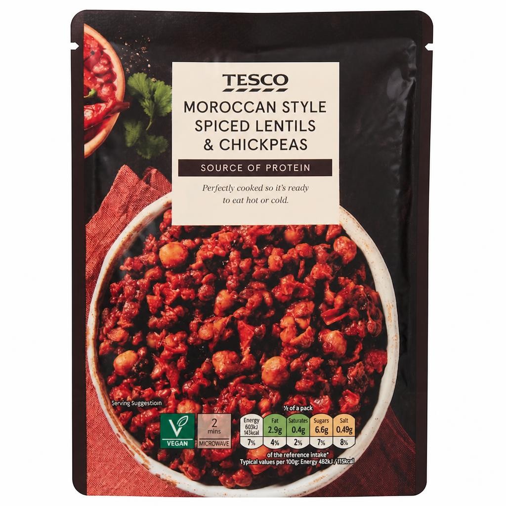 Tesco Moroccan Style Spiced Lentils & Chickpeas 250g