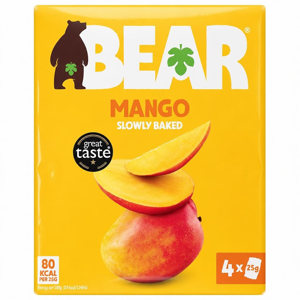 BEAR Fruit Dried Mango 4x25g