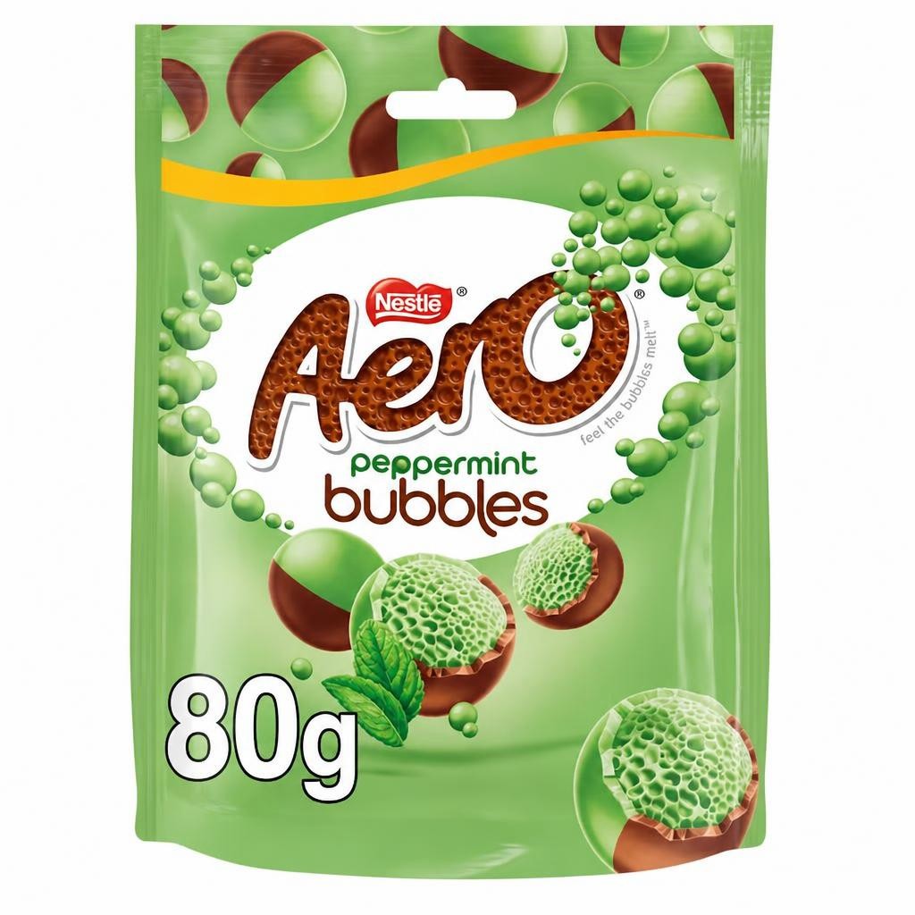 Aero Peppermint Milk Chocolate Bubbles 80g