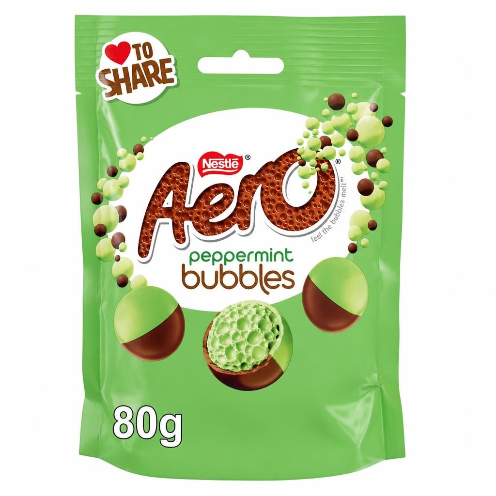 Aero Peppermint Milk Chocolate Bubbles 80g