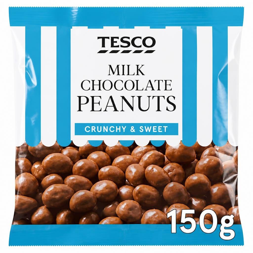 Tesco Milk Chocolate Peanuts 150g
