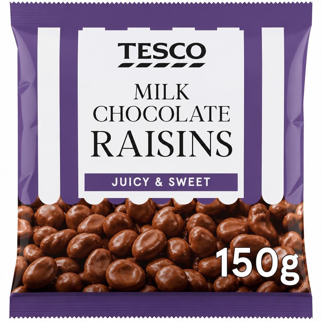 Tesco Milk Chocolate Raisins 150g