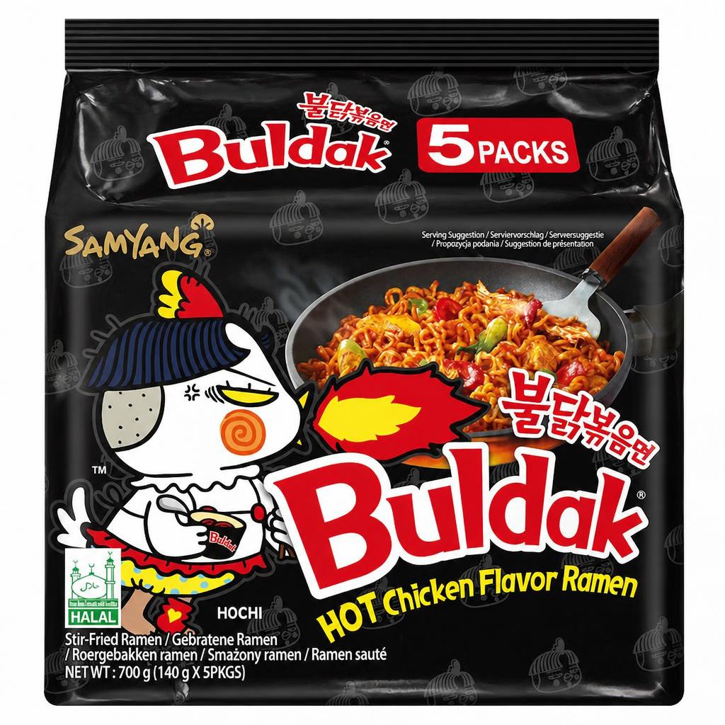 Buldak Samyang Hot Chicken Flavour Ramen 5x140g
