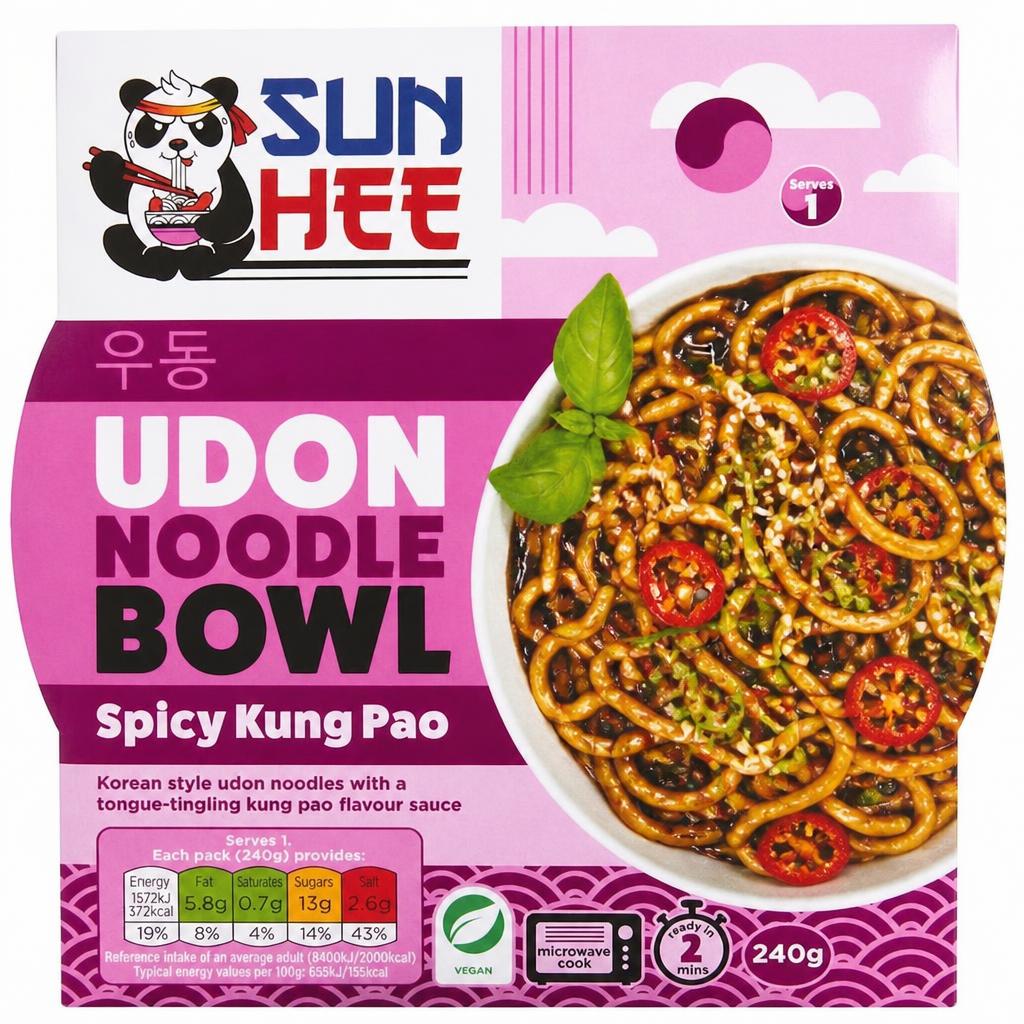 Sun Hee - Spicy Kung Pao Udon Noodle Bowl 240g