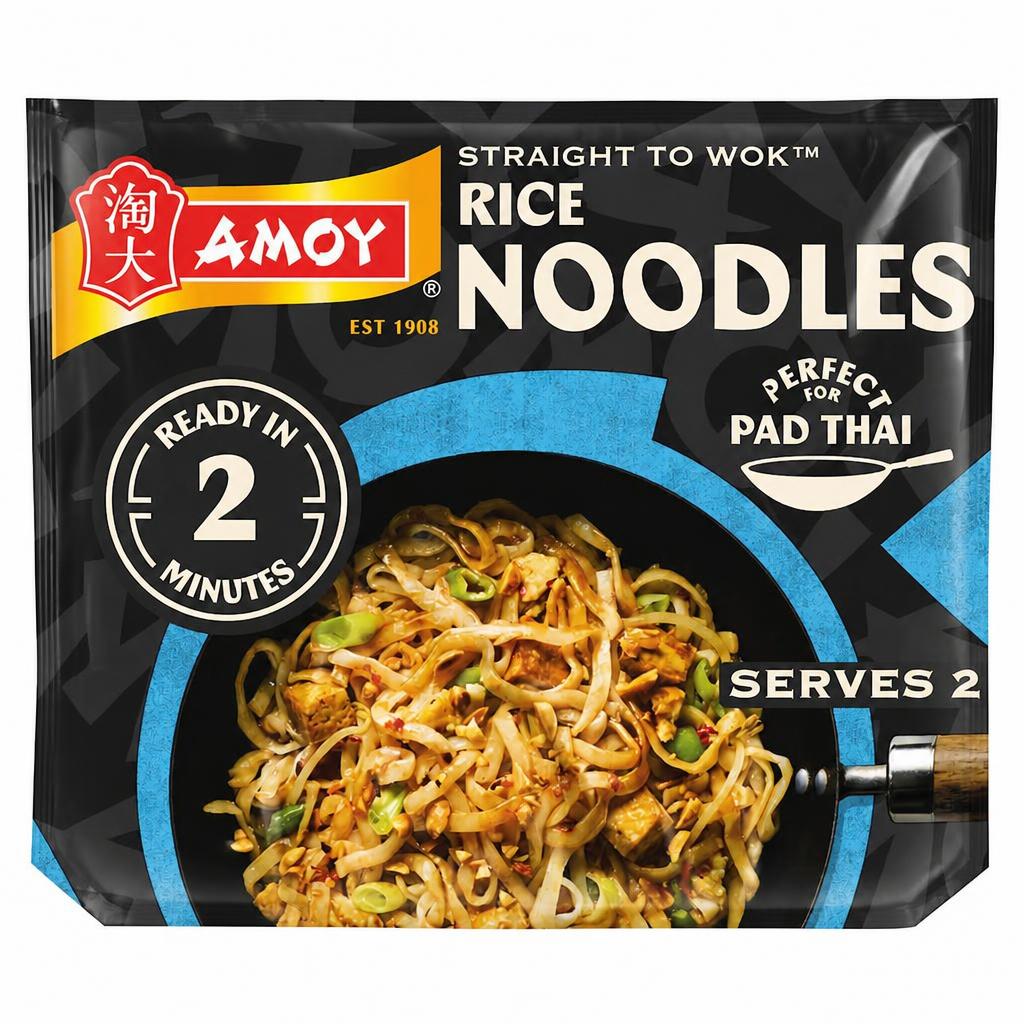 Amoy Straight To Wok Rice Noodles 2 X 150G