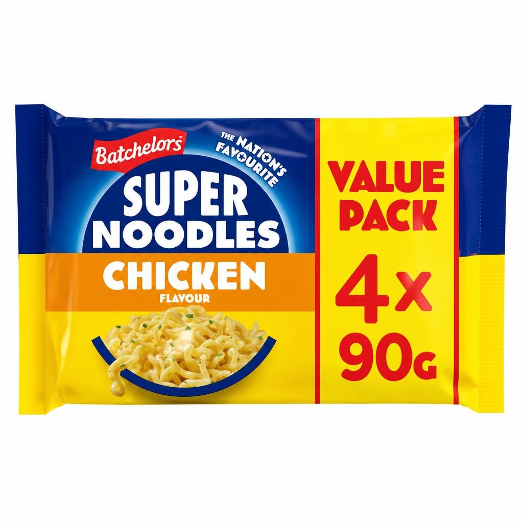 Batchelors Super Noodles Chicken 4 Pack 360G