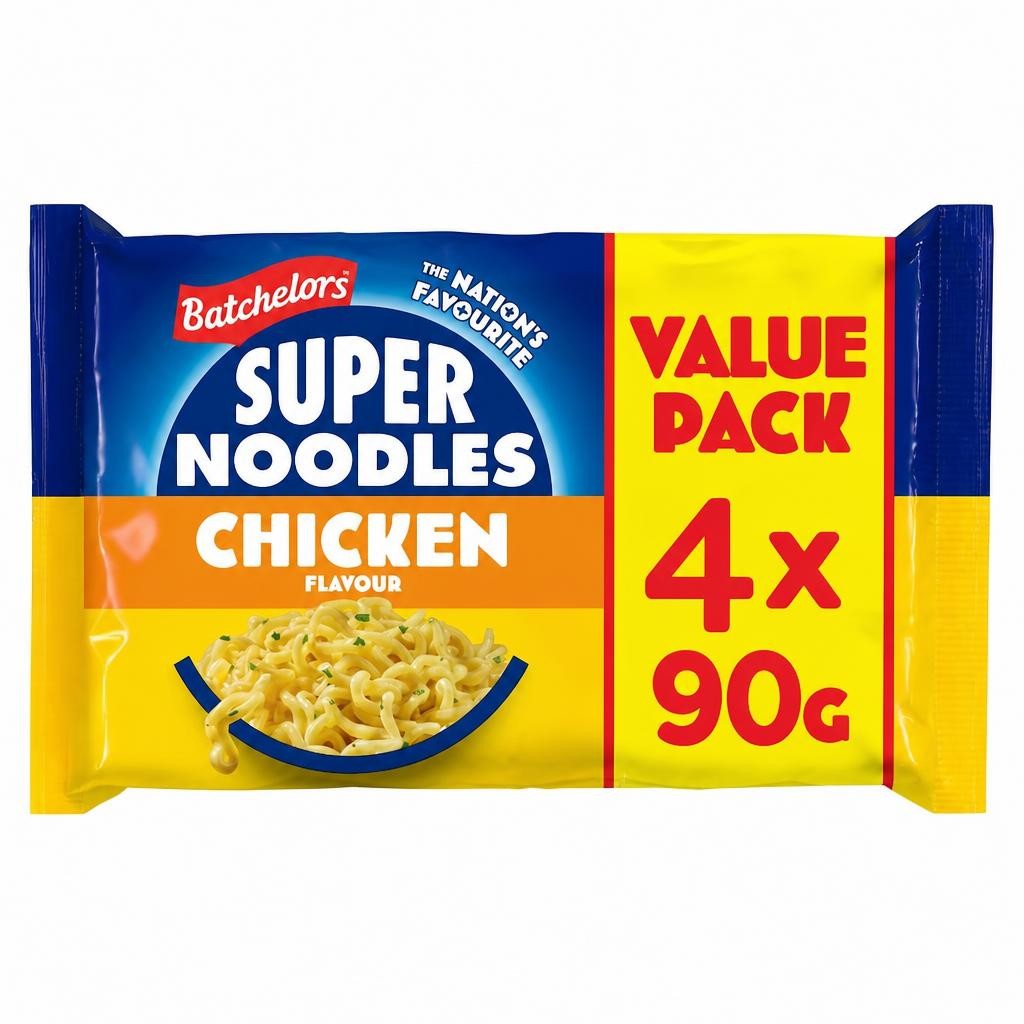 Batchelors Super Noodles Chicken 4 Pack 360G