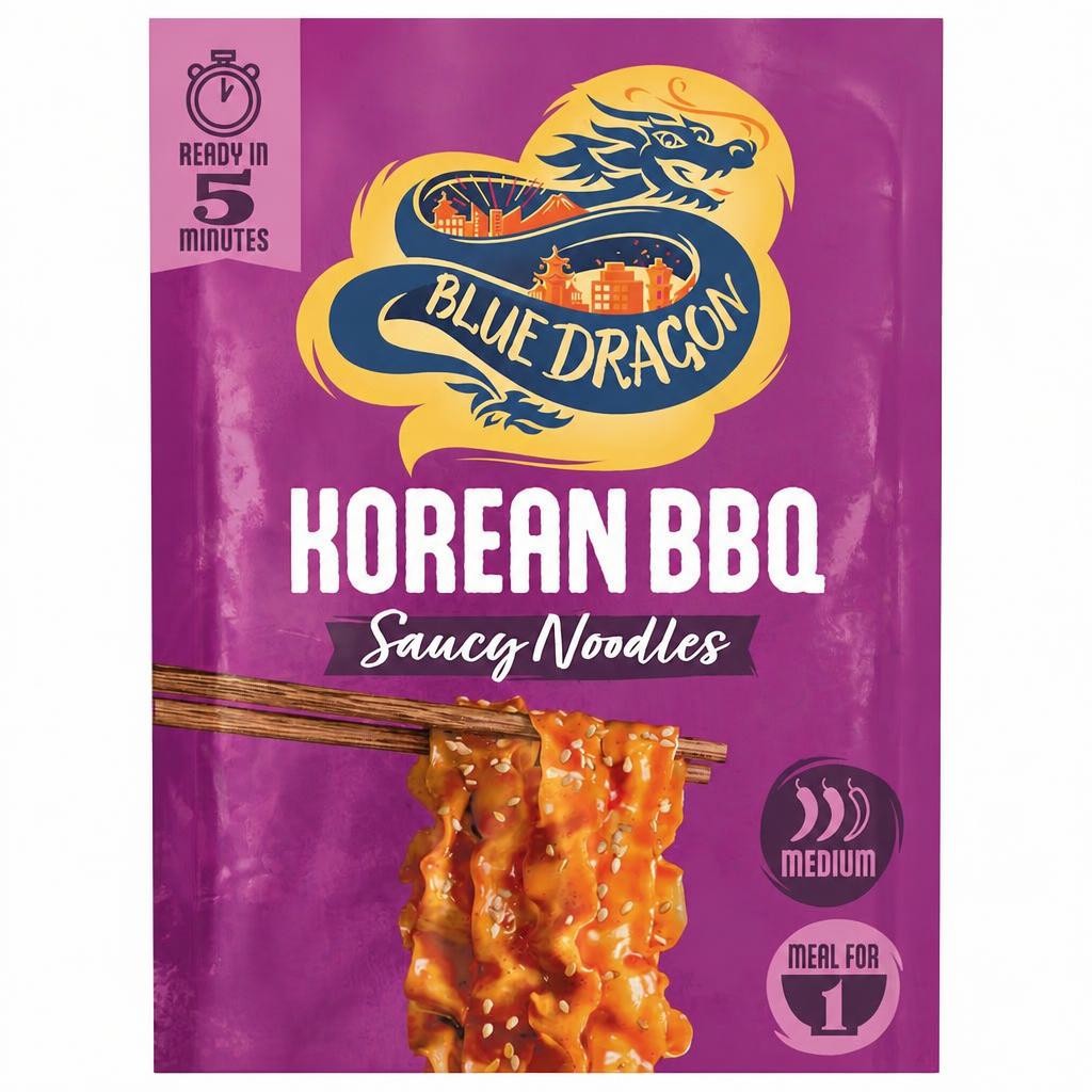 Blue Dragon Korean BBQ Saucy Noodles 122g