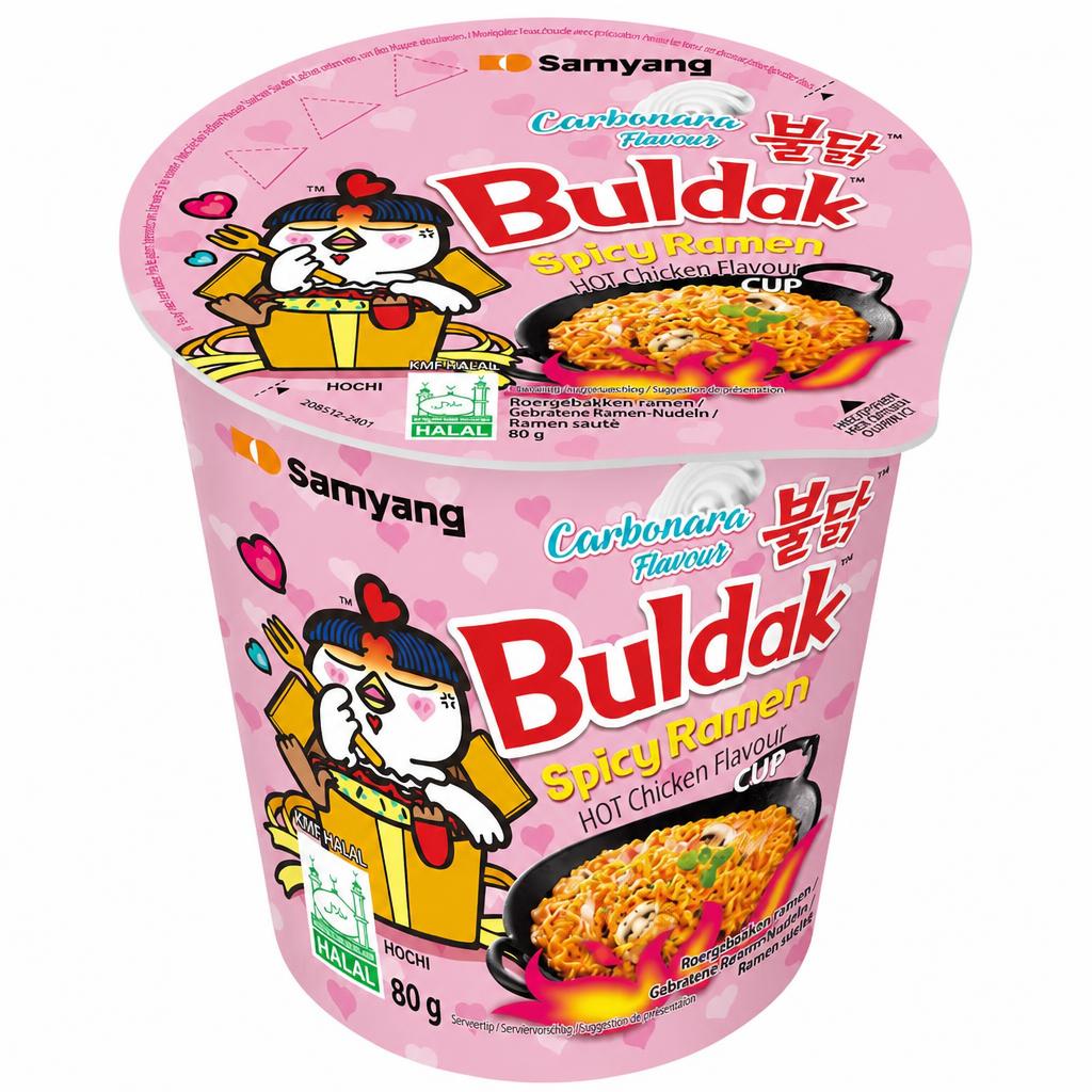 Samyang Buldak Spicy Ramen Hot Chicken & Carbonara Flavor 80g