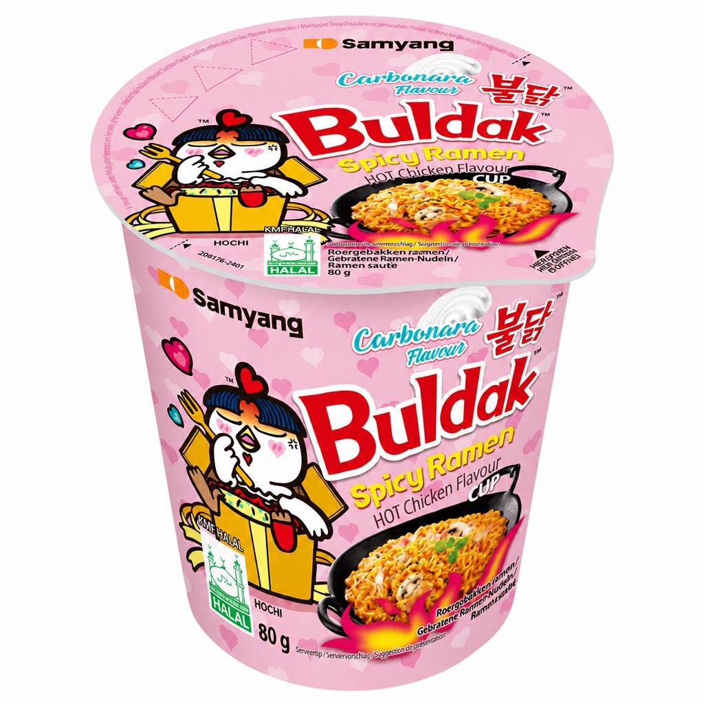 Samyang Buldak Spicy Ramen Hot Chicken & Carbonara Flavor 80g