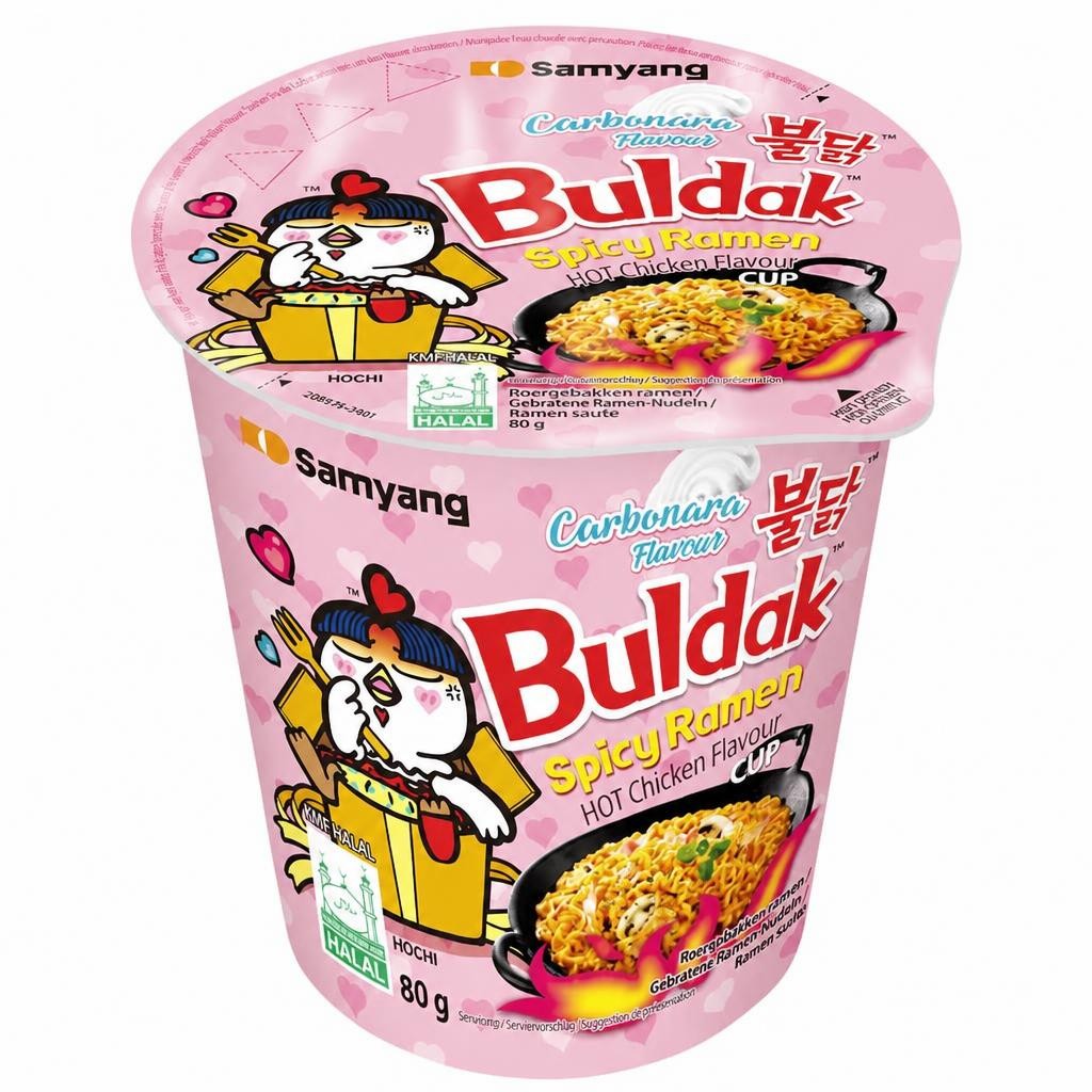 Samyang Buldak Spicy Ramen Hot Chicken & Carbonara Flavor 80g