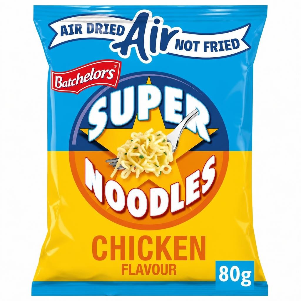 Batchelors Super Noodles Air Dried Low Fat Chicken Instant Noodles 80g