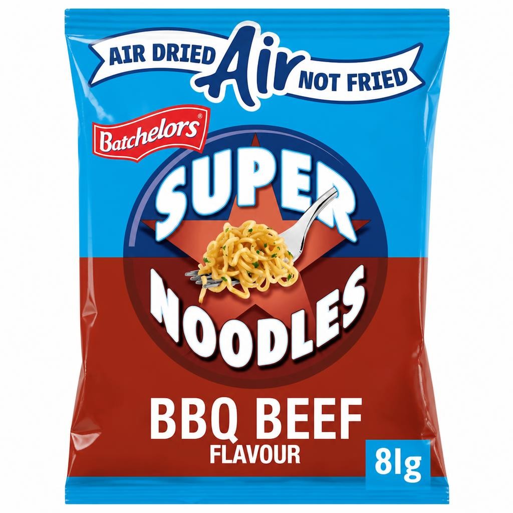 Batchelors Super Noodles Air Dried Low Fat Beef Instant Noodles 81g