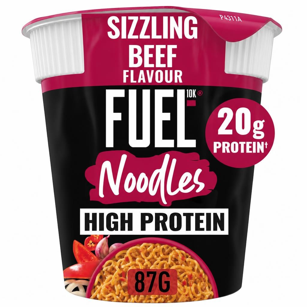 FUEL10K High Protein Sizzling Beef Instant Noodles Snack Pot 87g