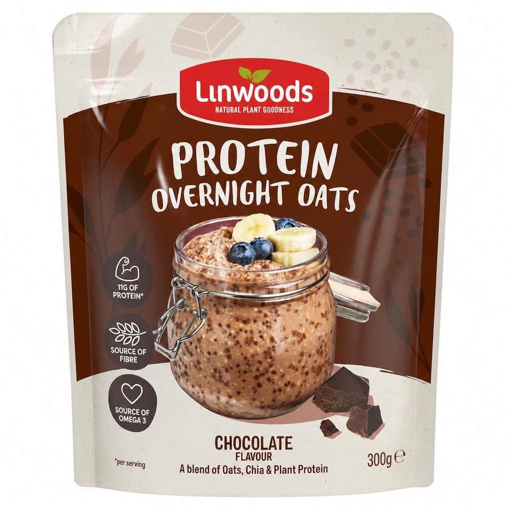 Linwoods Protein Overnight Oats Chocolate Flavour 300g