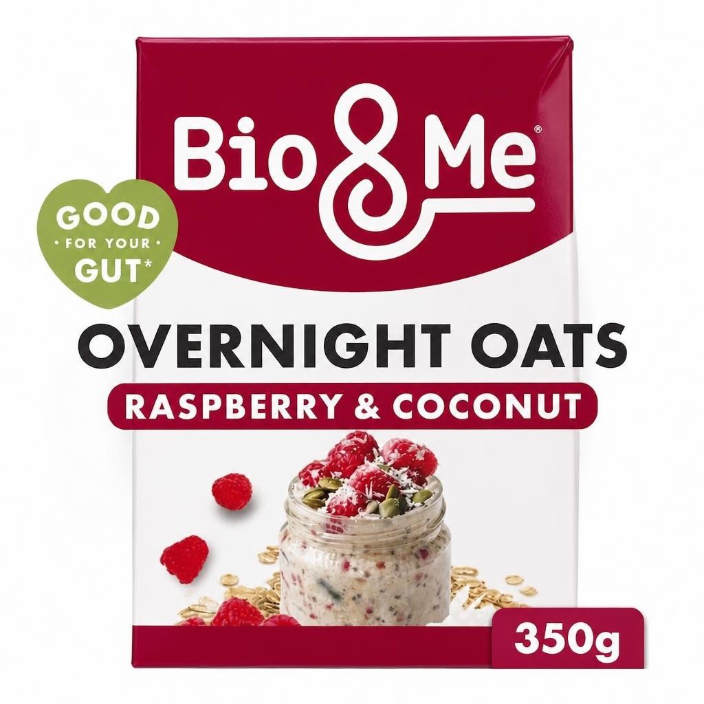 Bio&Me Raspberry & Coconut Gut-Loving Overnight Oats 350g