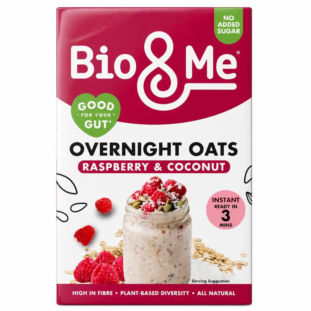 Bio&Me Raspberry & Coconut Gut-Loving Overnight Oats 350g