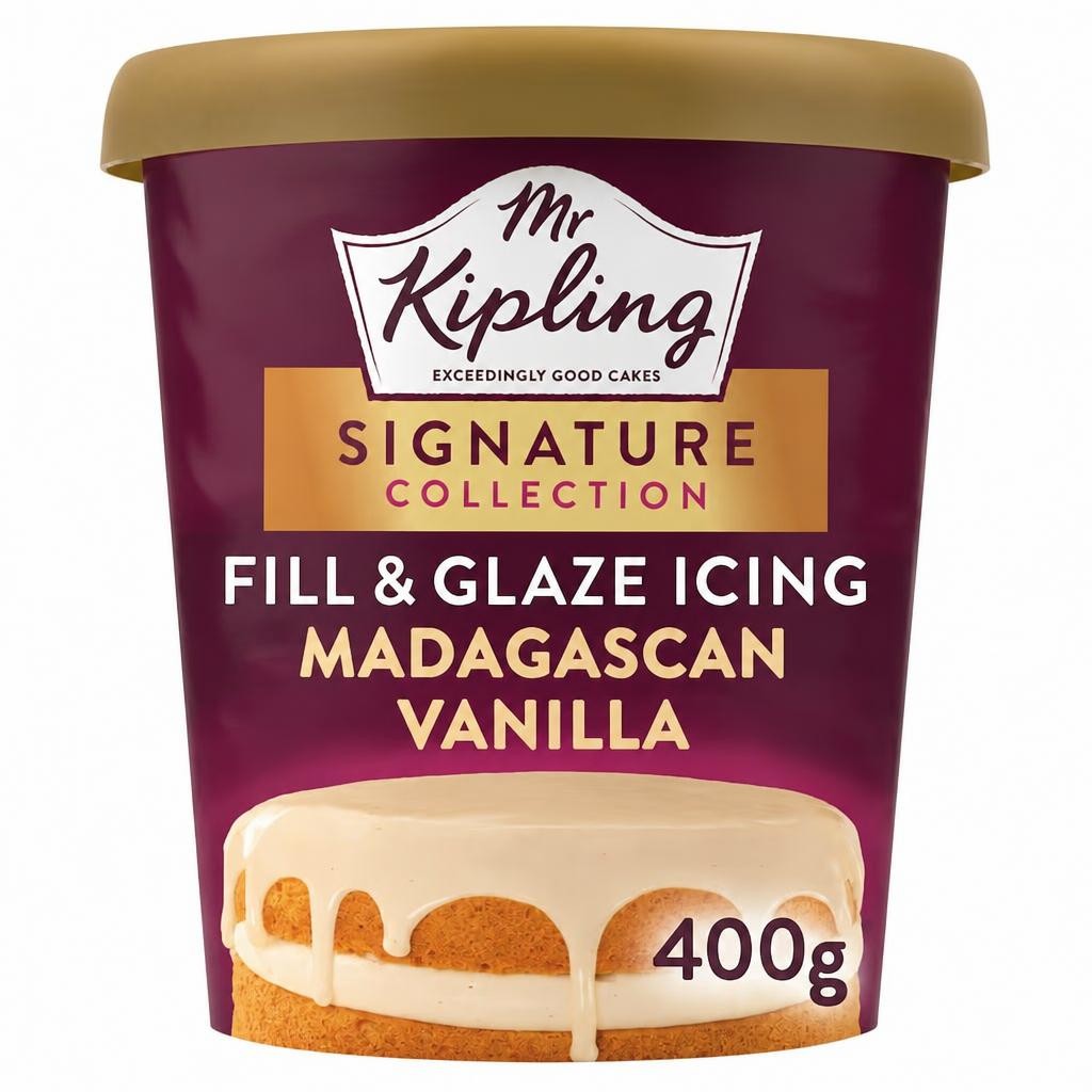 Mr Kipling Signature Baking Madagascan Vanilla Fill & Glaze Cake Icing 400g