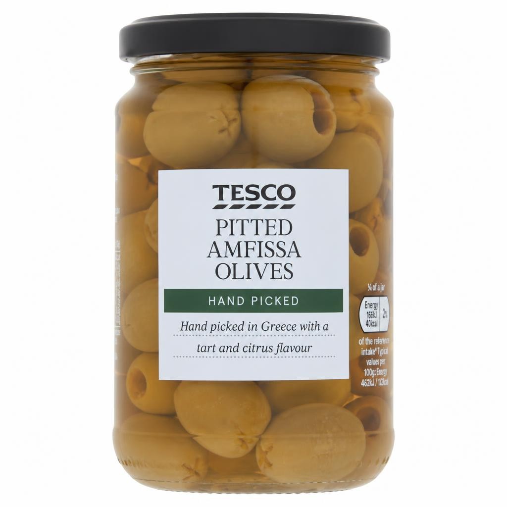Tesco Pitted Amfissa Olives 290G