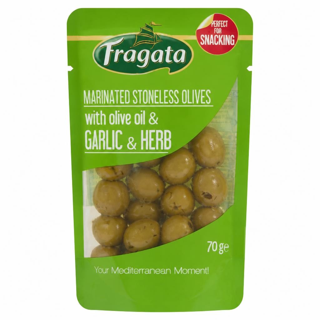 Fragata Marinated Stoneless Olives with Olive Oil & Garlic & Herbs