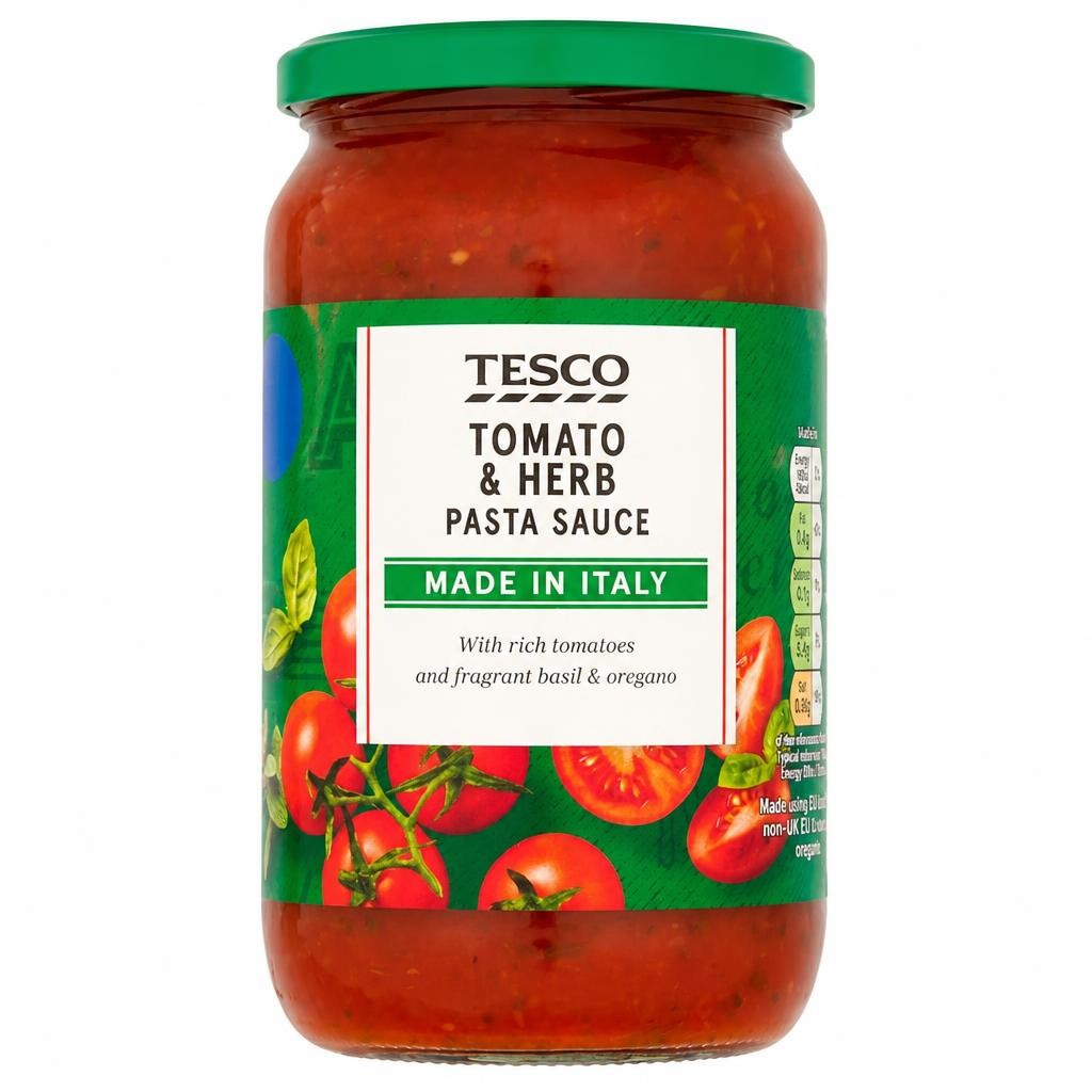 TESCO TOMATO AND HERB PASTA SAUCE 700G