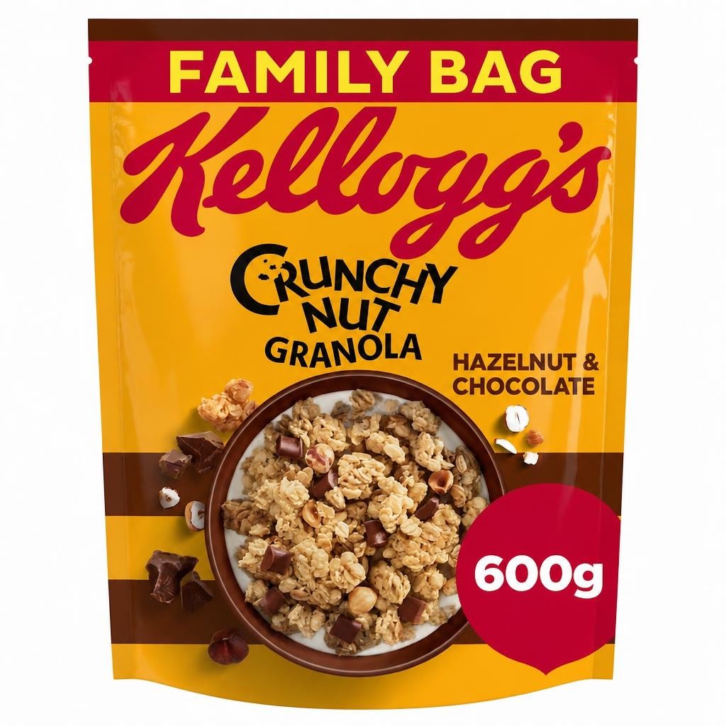 Kellogg's Crunchy Nut Hazelnut & Chocolate Breakfast Granola 600g
