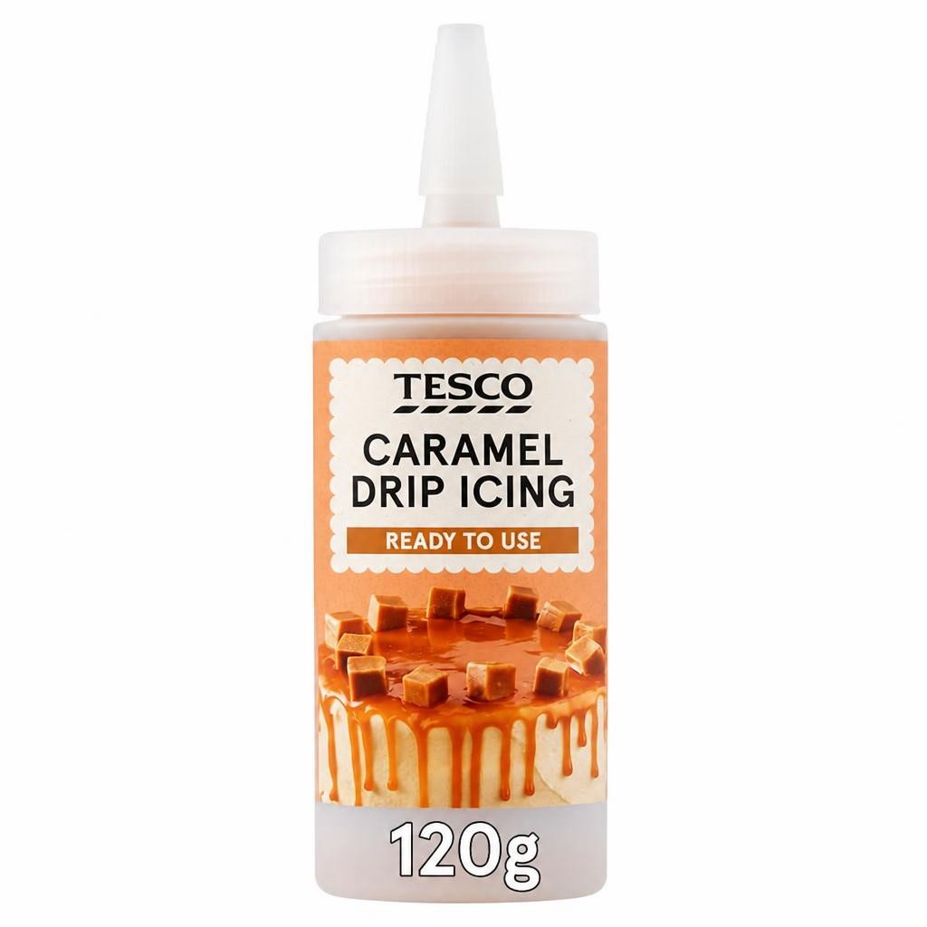 Tesco Carmel Drip Icing 120g