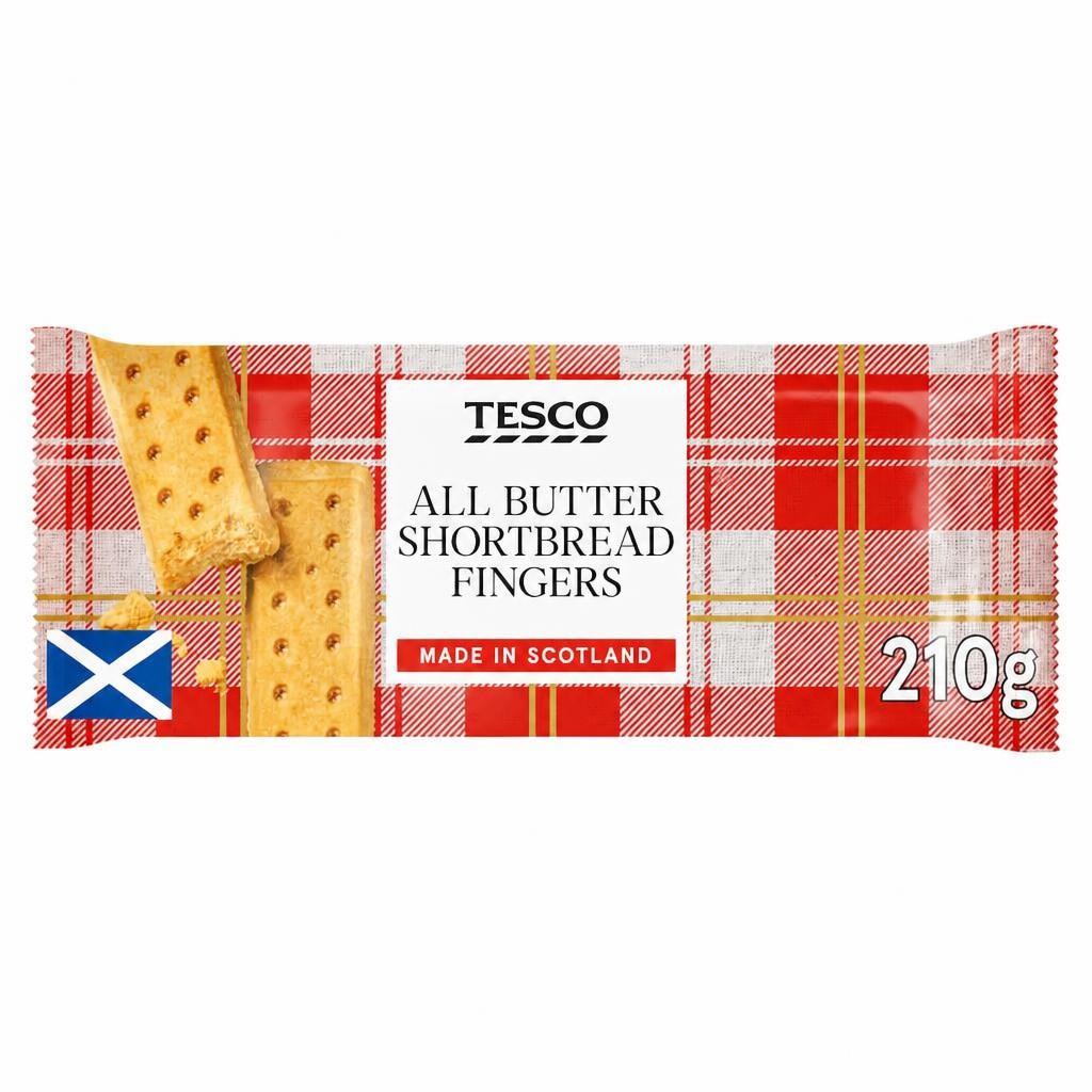Tesco All Butter Shortbread Fingers 210G