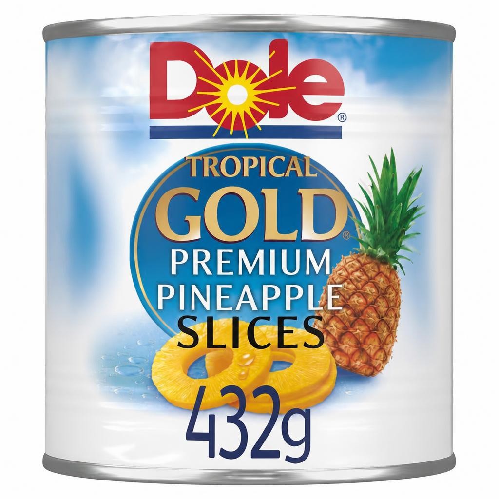 Dole Gold Pineapple Slices In Juice 432G