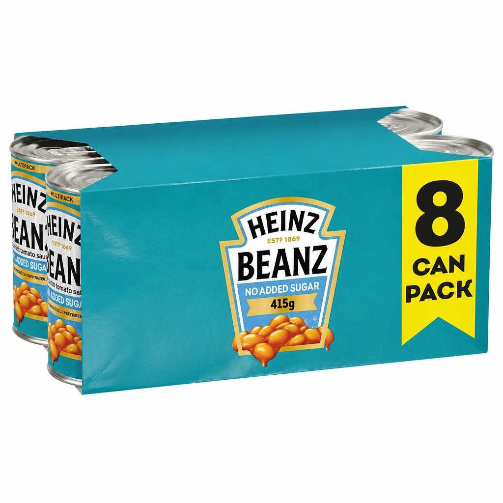 Heinz Baked Beans No Added Sugar 8 x 415g