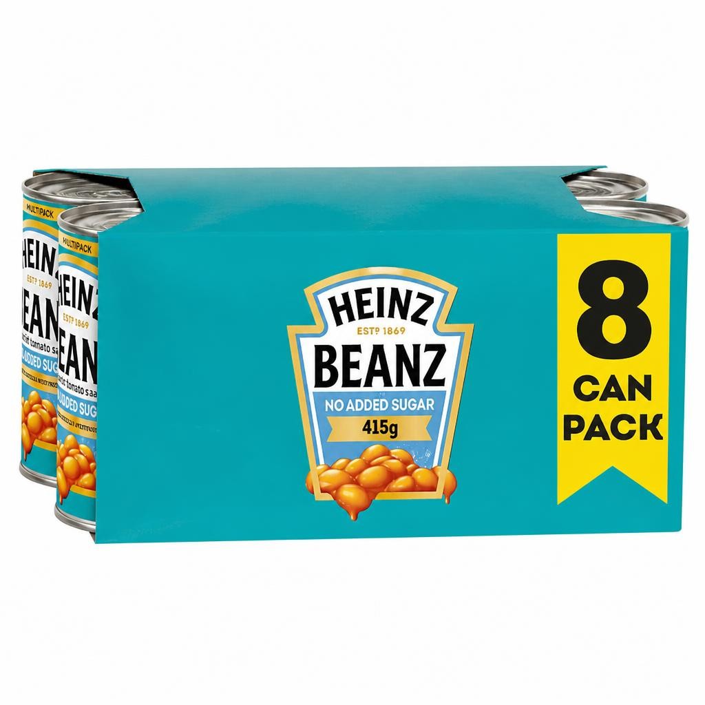 Heinz Baked Beans No Added Sugar 8 x 415g
