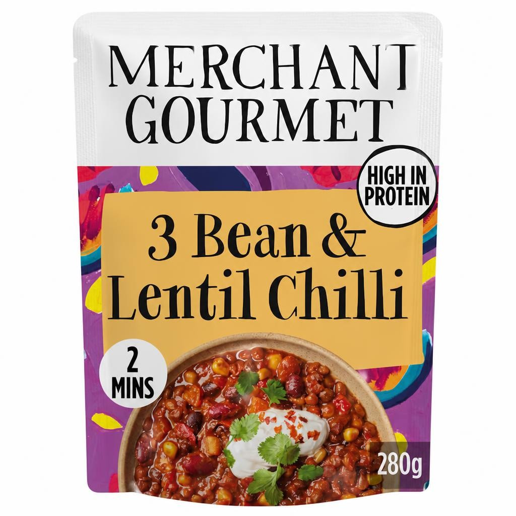 Merchant Gourmet 3-Bean & Lentil Chilli 280g