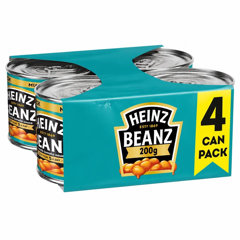 Heinz Baked Beans in Tomato Sauce 4 x 200g
