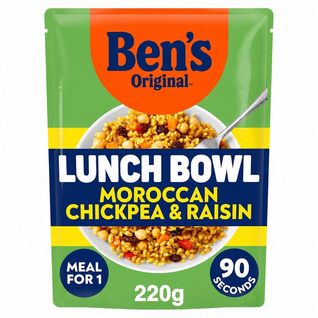 Bens Original Lunch Bowl Moroccan Style Microwave Grains Instant Meal 220g