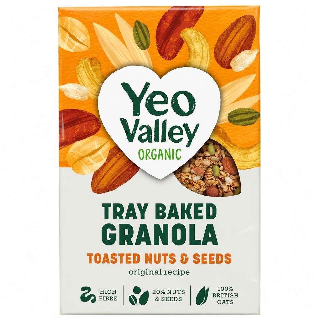 Yeo Valley Organic Tray Baked Granola Toasted Nuts & Seeds 360g
